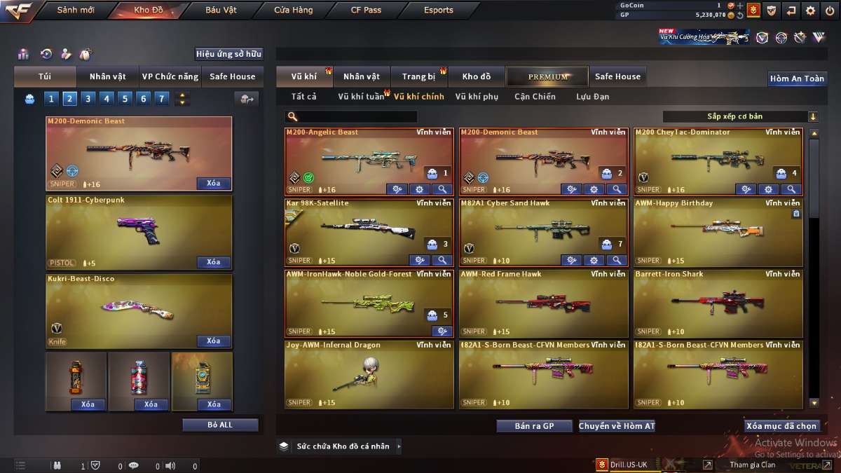 shop acc cf uy tin gia re